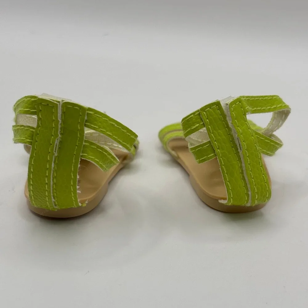American Girl Doll Lime Green Faux Tassel Gladiator Sandals Shoes